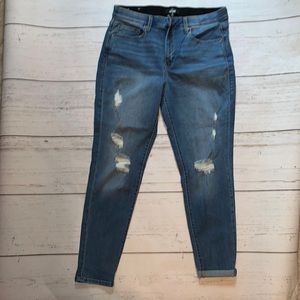 Lularoe Light Wash Distressed Denim Size 32